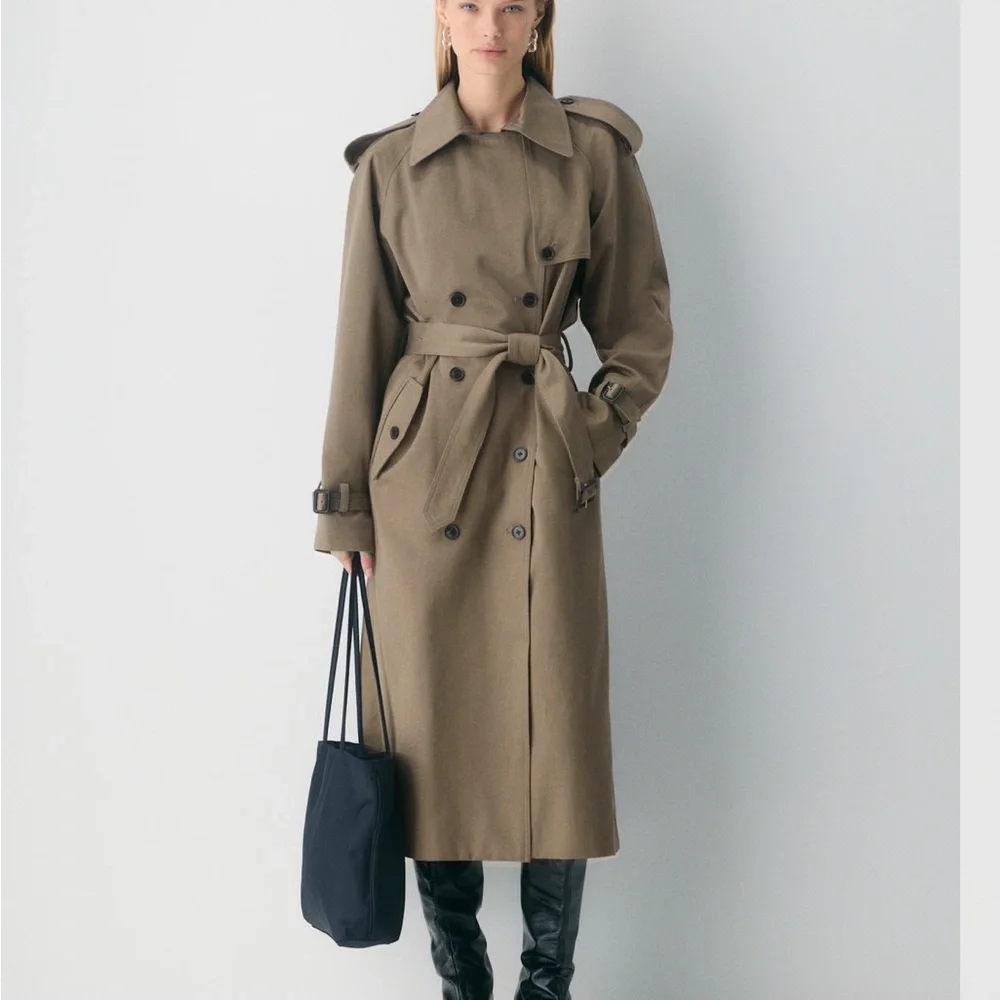 NWT Aritzia Brown (cola taupe) Trench Coat - Picture 1 of 7